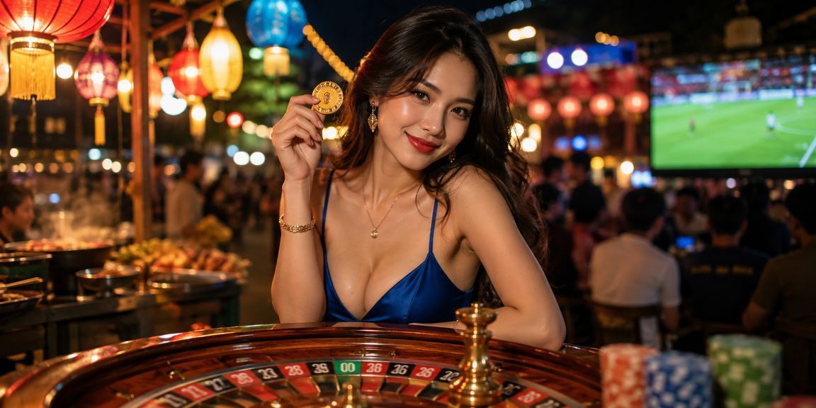 Người chơi tại chợ đêm Hà Nội theo dõi kết quả roulette và kiểm tra khuyến mãi trực tuyến